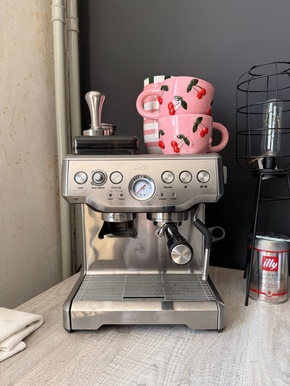 Solis Barista Perfetta Plus Espressomachine - Gebruikt, Witgoed en Apparatuur, Koffiezetapparaten, Afneembaar waterreservoir, Gebruikt
