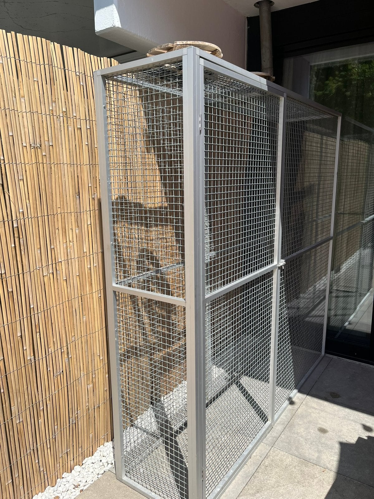 Kattenren 180x180x46 met deur, Ophalen, Zo goed als nieuw