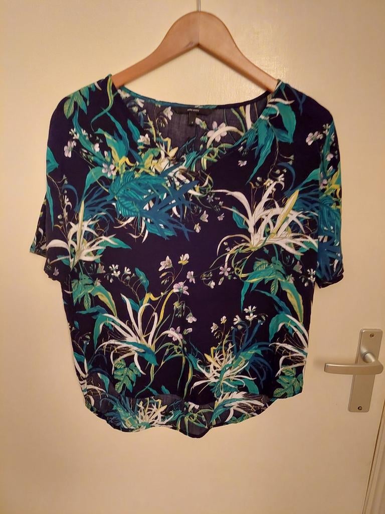 Gebloemde blouse S/M, Ophalen of Verzenden, Zo goed als nieuw, Maat 38/40 (M)