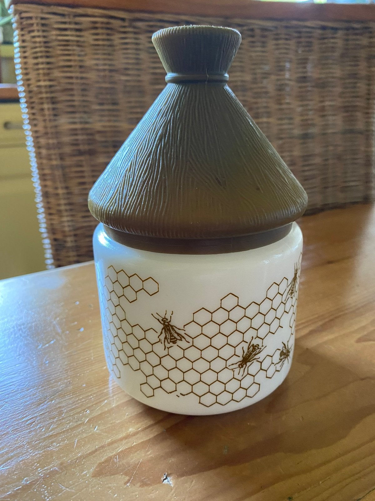 Vintage honingpot - voorraadpot, Huis en Inrichting, Keuken | Keukenbenodigdheden, Voorraadpot, Ophalen of Verzenden, Gebruikt