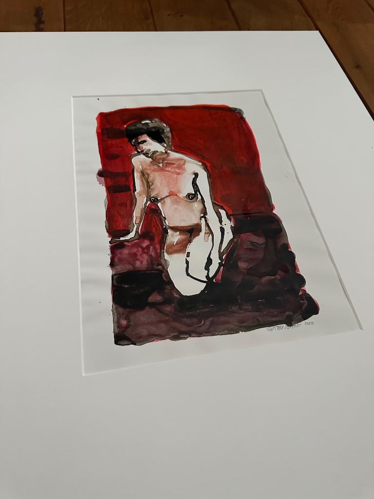 Kunstwerken - Siebrand Weitenberg- Aquarel -Nacht I Nacht II, Ophalen of Verzenden