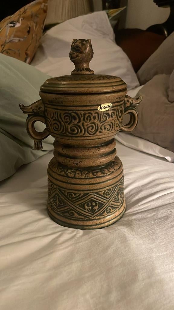 Vintage jasba pot met deksel. Keramiek., Ophalen