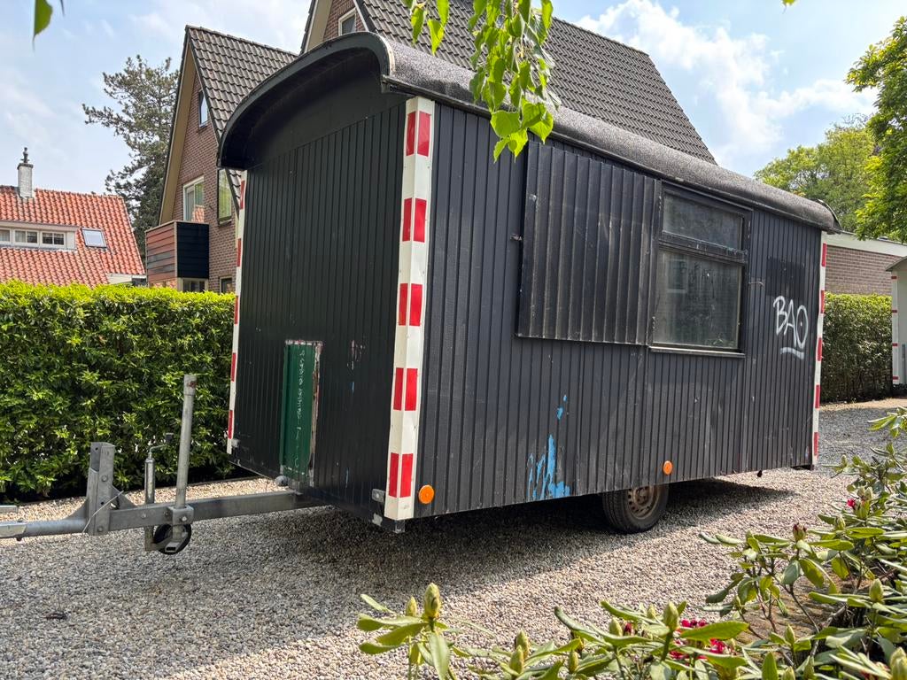 Bouwkeet schaftkeet schaftwagen pipowagen tiny house, Doe-het-zelf en Verbouw, Bouwketen en Schaftketen, Ophalen, Gebruikt