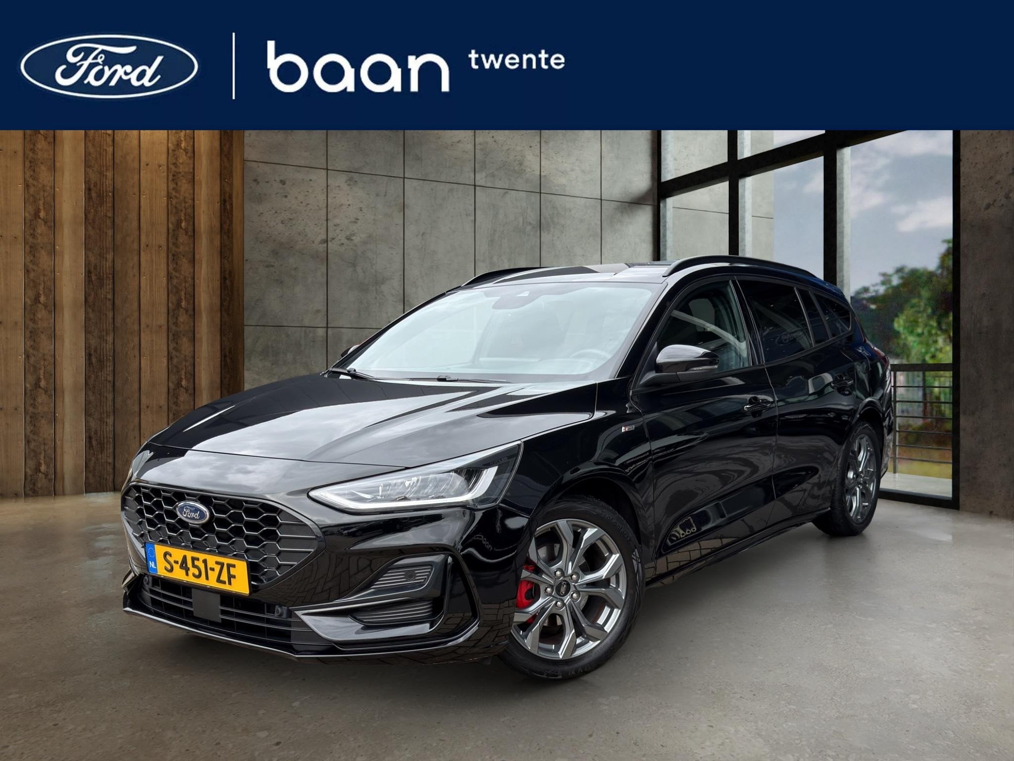 Ford Focus Wagon 1.0 EcoBoost Hybrid ST Line X, Auto's, 12 maanden, Gebruikt, Euro 6, Zwart