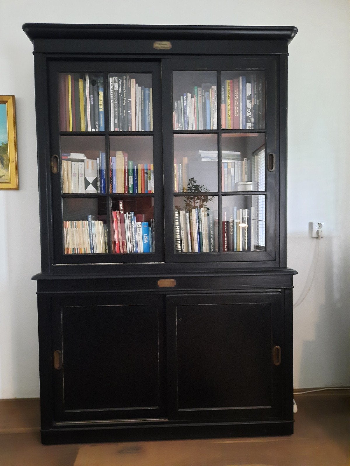 2-delige Boekenkast / Apothekerskast - 130x49/40x202 cm, Huis en Inrichting, Ophalen, Met deur(en), 100 tot 150 cm, 200 cm of meer