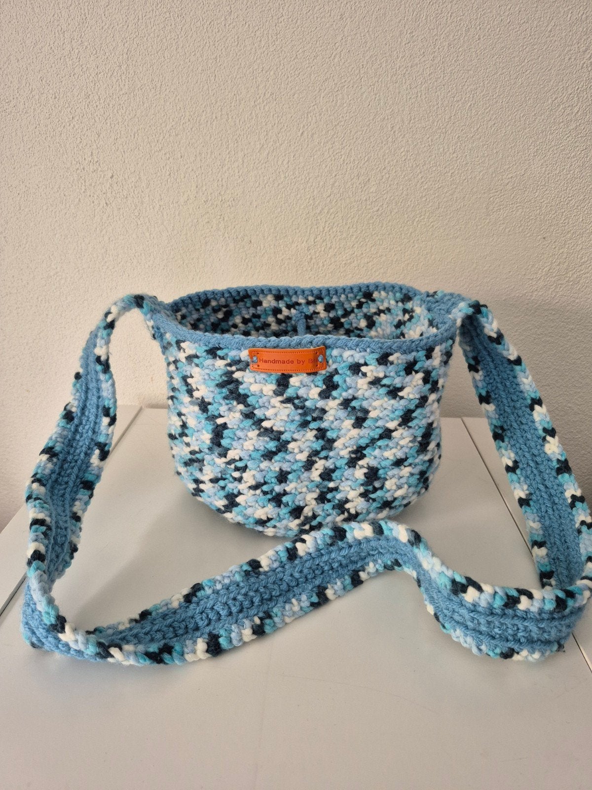 Zelfgehaakte Schoudertas Gemêleerd, Ophalen of Verzenden, Nieuw, Blauw, Overige merken