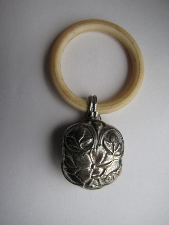 Zilveren rammelaar, Antiek en Kunst, Verzenden, Zilver