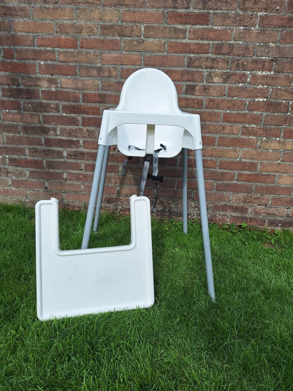ikea kinderstoel antilop met blad en riempje, Ophalen of Verzenden, Gebruikt, Overige typen