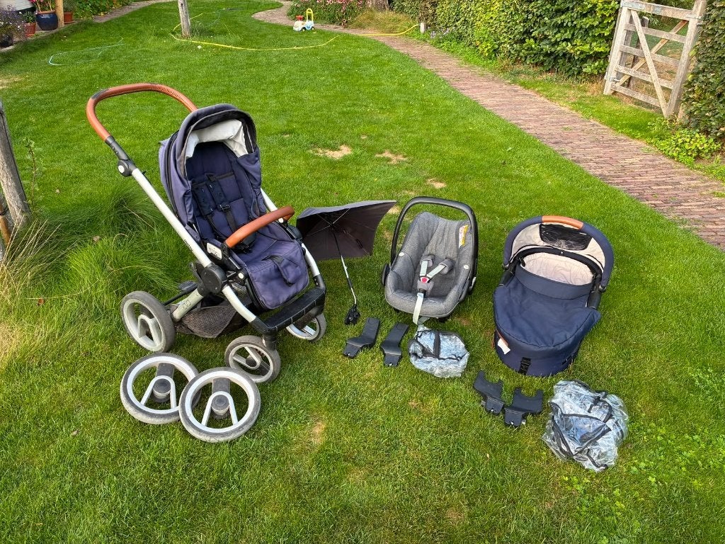 Mutsy Evo 3 in 1 kinderwagen met maxi cosi, Ophalen, Gebruikt, Combiwagen, Mutsy