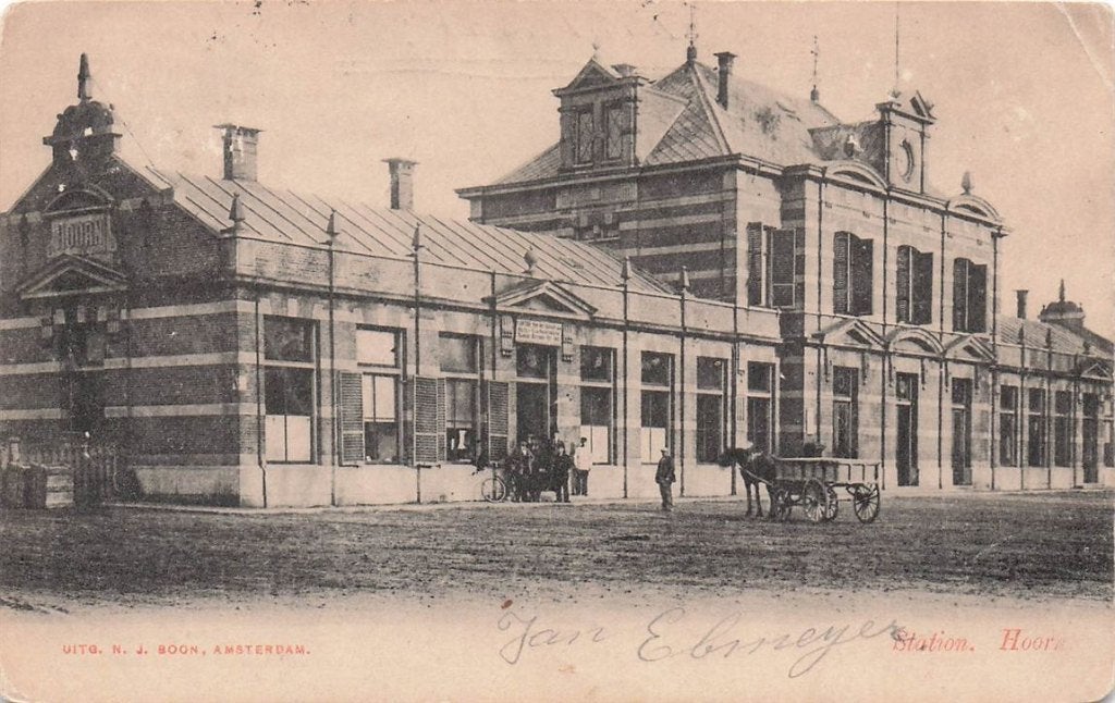 703-013-049 Hoorn Station, Verzamelen, Ansichtkaarten | Nederland, Verzenden, Voor 1920, Noord-Holland