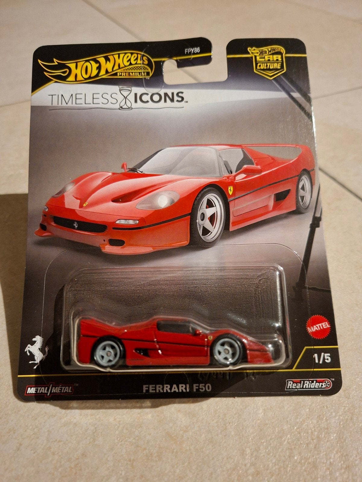 Hot Wheels Premium Ferrari F50 Timeless Icons, Ophalen of Verzenden, Nieuw, Auto
