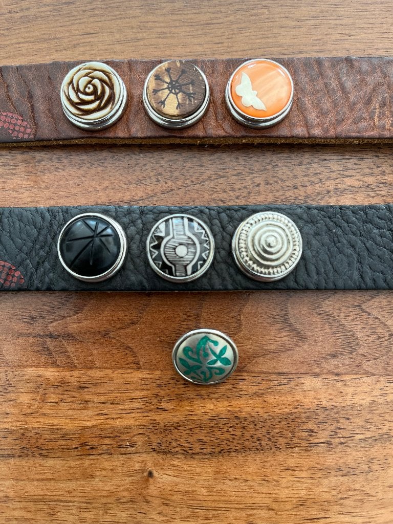 Set van 2 originele NOOSA-Amsterdam leren armbanden, Sieraden, Tassen en Uiterlijk, Gebruikt, Zwart, Leer, Ophalen of Verzenden