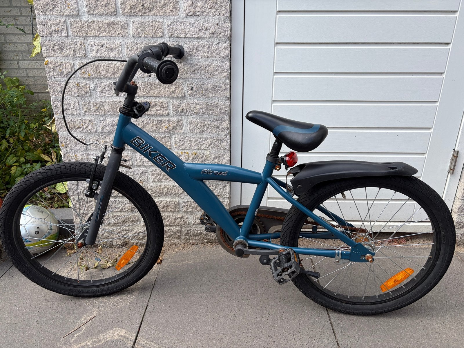 Biker Allroad Kinderfiets 20 inch - Blauw, Fietsen en Brommers, Fietsen | Kinderfietsjes, Ophalen, Gebruikt, Terugtraprem, 20 inch of meer