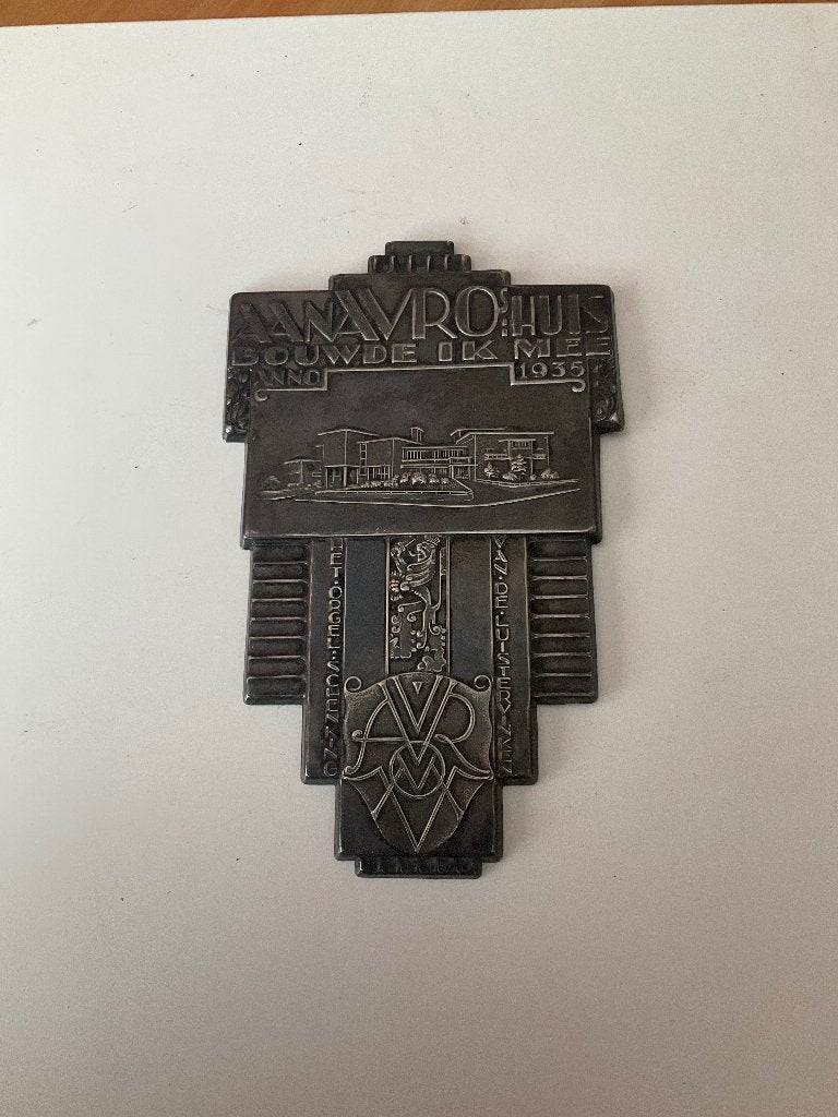 Gero Chris van der Hoef 1935 AVRO plaquette ornament, Ophalen of Verzenden