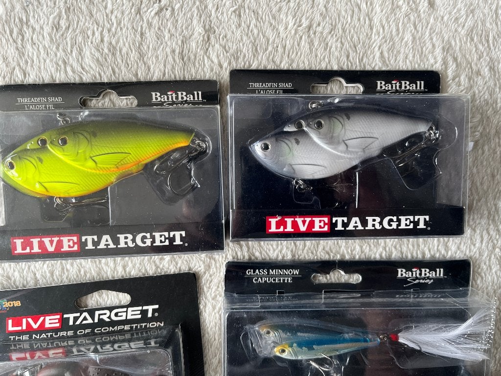 adv 373 / NIEUW mixset 4 blisters kunstaas LIVE TARGET, Watersport en Boten, Ophalen of Verzenden, Nieuw, Overige typen