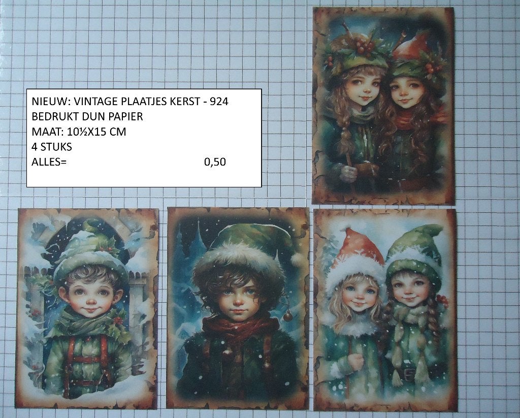 ❤️❤️vintage plaatjes kerst 924 ( alleen verzenden, Ophalen, Nieuw, Kerst, Knipvel