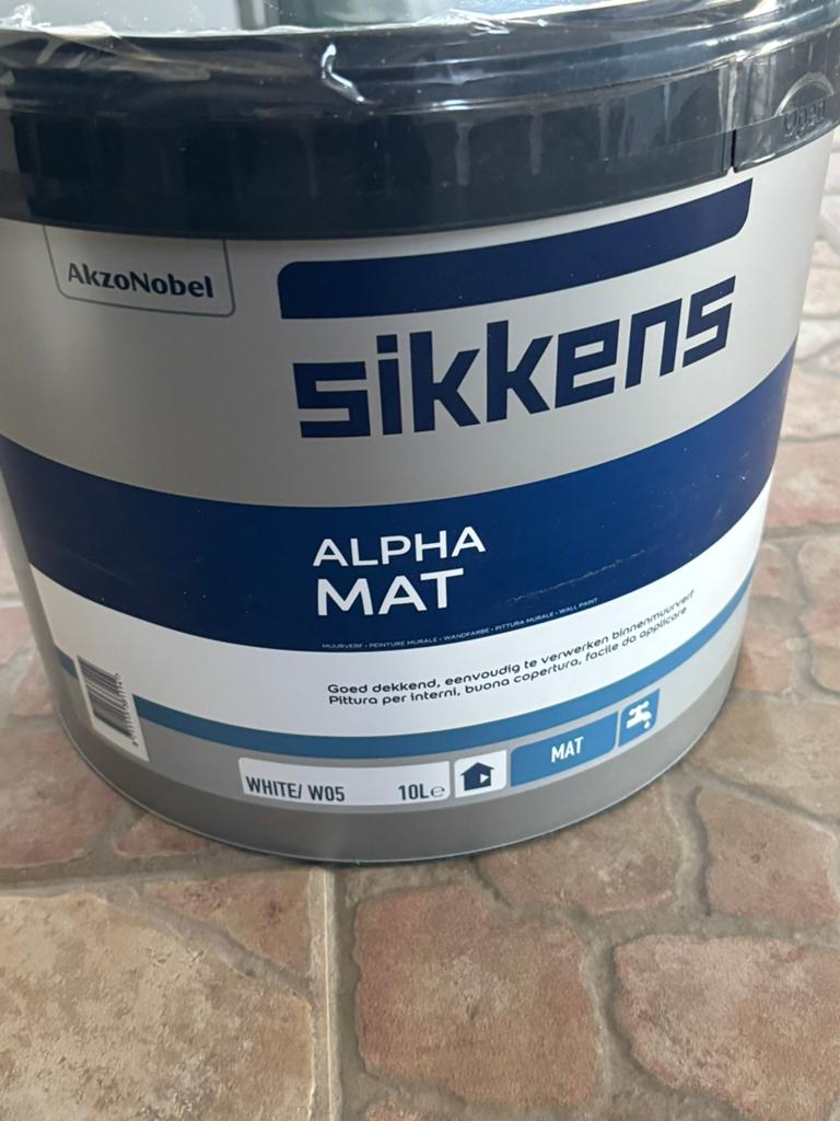 Sikkens witte verf 10 liter, Doe-het-zelf en Verbouw, Verf, Beits en Lak, Ophalen, Wit, Nieuw, Verf