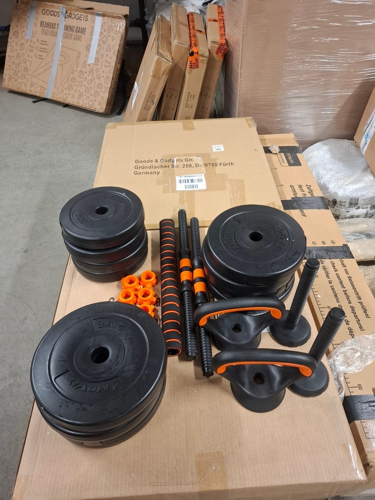 Verstelbare Halterset & Kettlebell Set - 20kg, Ophalen of Verzenden, Zo goed als nieuw, Rug, Halterset