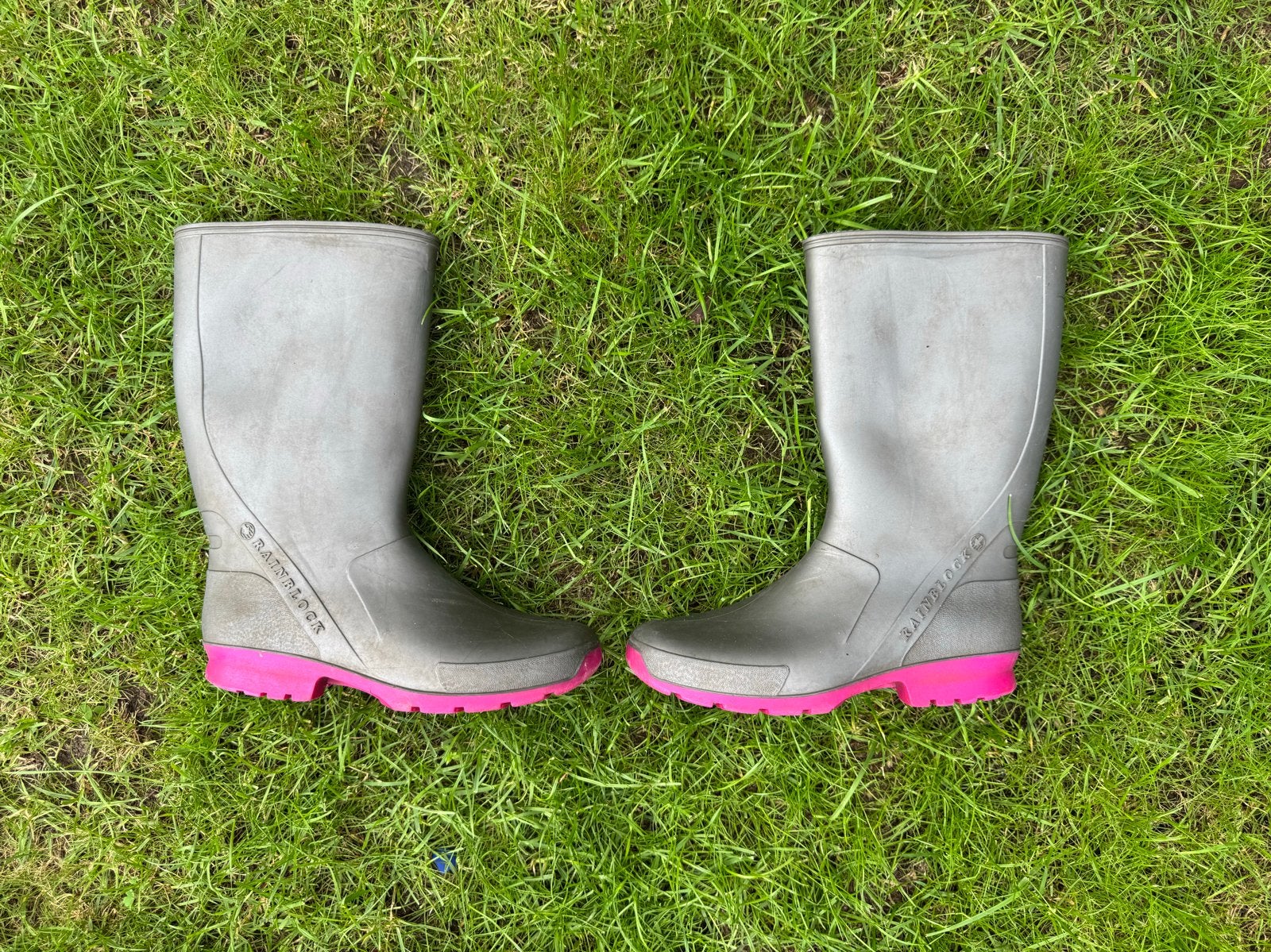 Rainblock Grijze regenlaarzen met roze zool, maat 32, Ophalen of Verzenden, Meisje, Laarzen