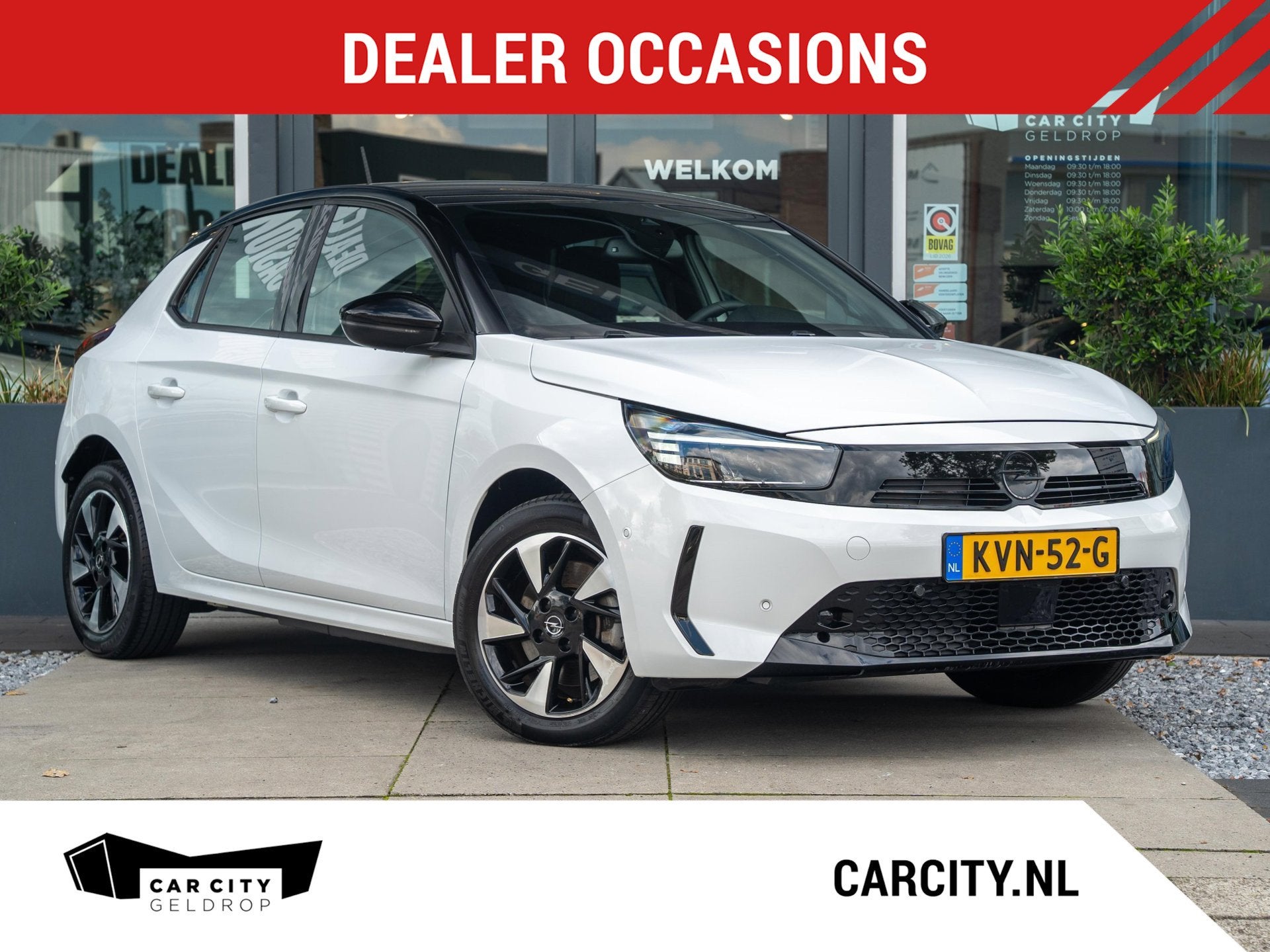 Opel E-Corsa GS 50 kWh | Camera | DAB | Sportstoelen, Auto's, Dealer onderhouden, Gebruikt, Zwart, Met garantie (alle)