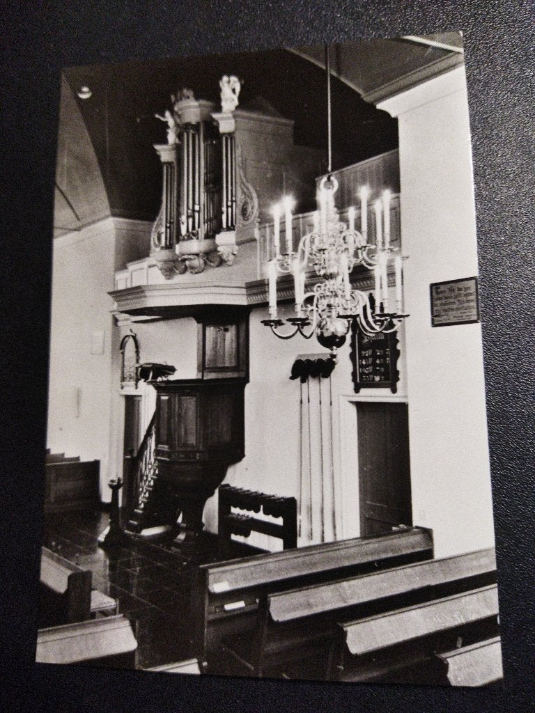 Ansichtkaart NH Kerk Stellendam interieur orgel preekstoel, Ophalen of Verzenden, 1960 tot 1980, Ongelopen, Zuid-Holland