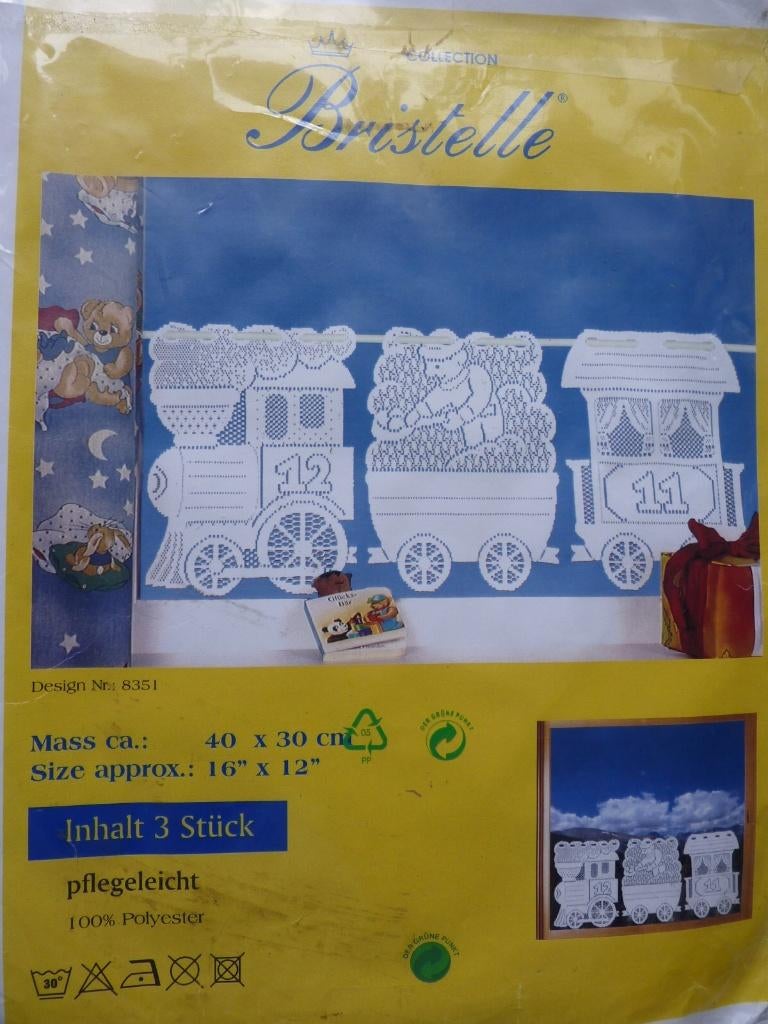 3 sets leuke trein gordijntjes, Ophalen of Verzenden, Nieuw, Wit
