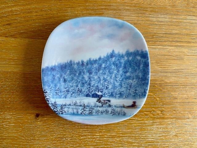 Wandbordje Arabia 'Winter in Lapland', Ophalen of Verzenden