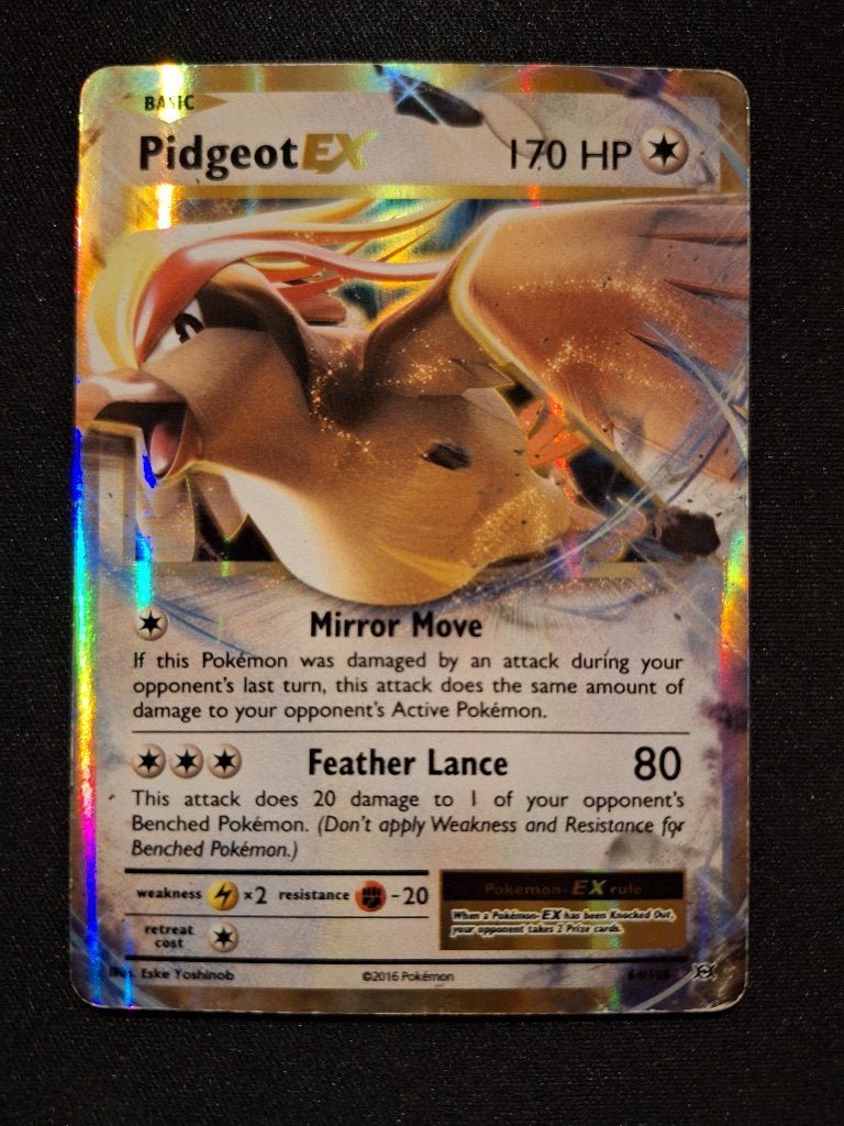 Pidgeot EX #064 (Evolutions), Verzenden, Gebruikt, Losse kaart