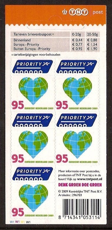 Nederland NVPH nr V2622 postfris Denk groen 2009, Ophalen of Verzenden, Na 1940, Postfris