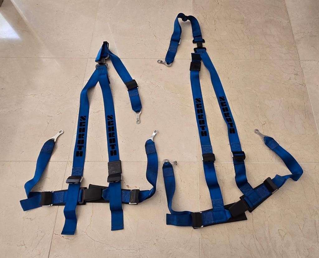 Schroth rallye 3 gordels 3 punts gordels sparco sabelt omp, Auto diversen, Ophalen of Verzenden, Gebruikt