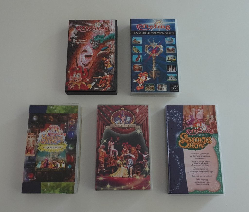 5 Efteling Videobanden uit de Jaren 90, Ophalen, Zo goed als nieuw, Overige typen