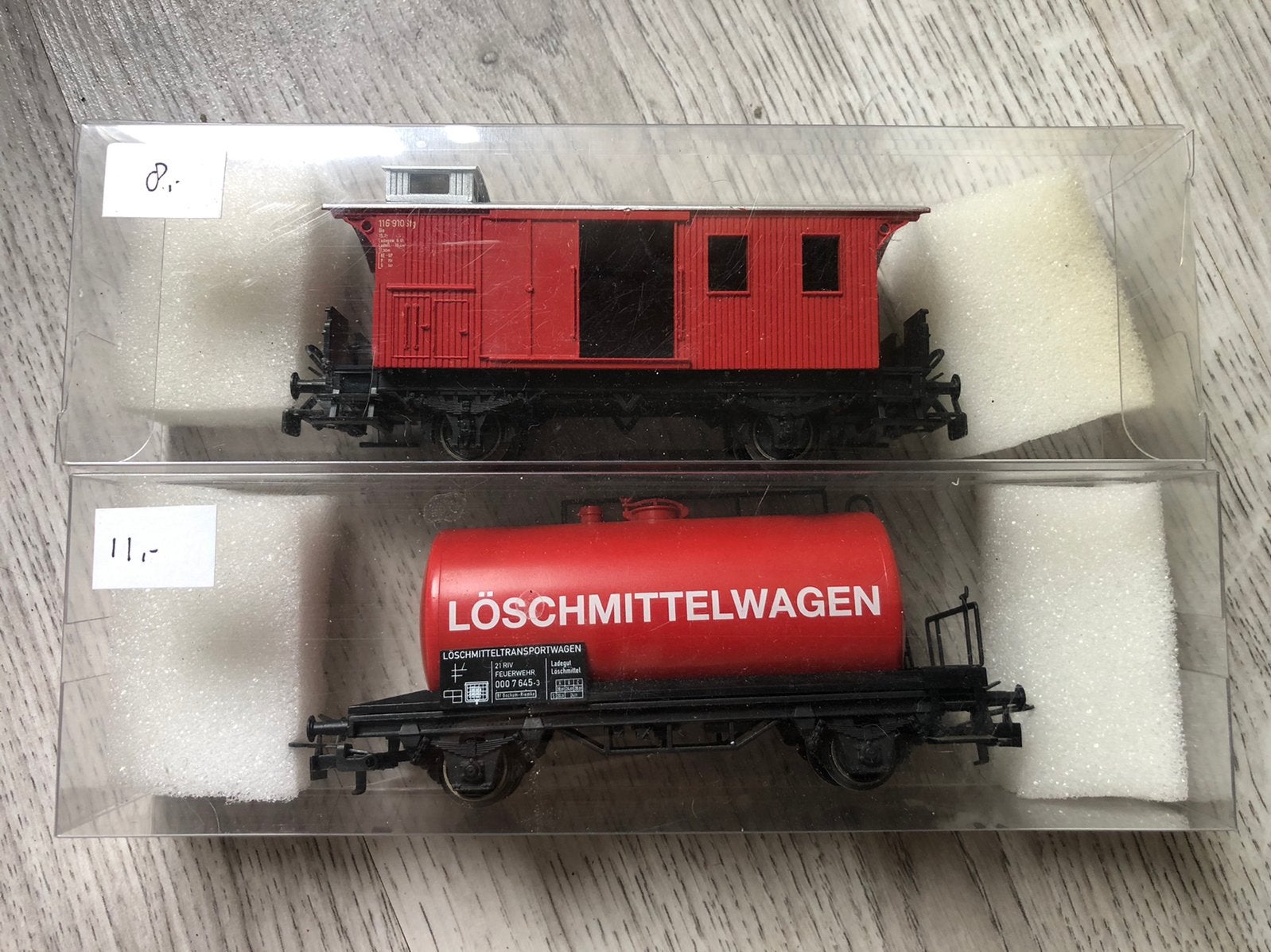 Marklin Brandweerwagens, uit set 29750, Hobby en Vrije tijd, Modeltreinen | H0, Wisselstroom, Wagon, Ophalen of Verzenden, Zo goed als nieuw