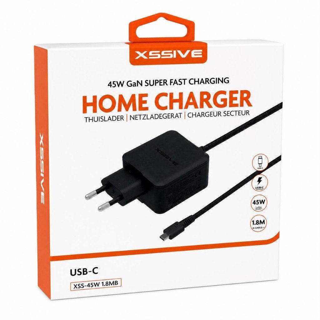Xssive 45W GAN Super Fast Charging XSS-45W 1.8MB - Zwart