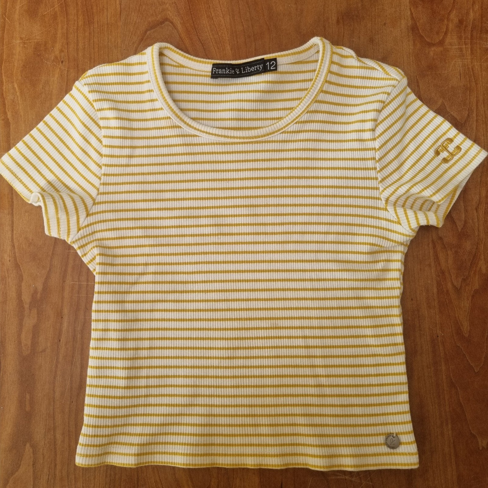 Gestreept shirt, geel witFrankie & Liberty maat 12 - 146/152, Ophalen of Verzenden, Zo goed als nieuw, Shirt of Longsleeve
