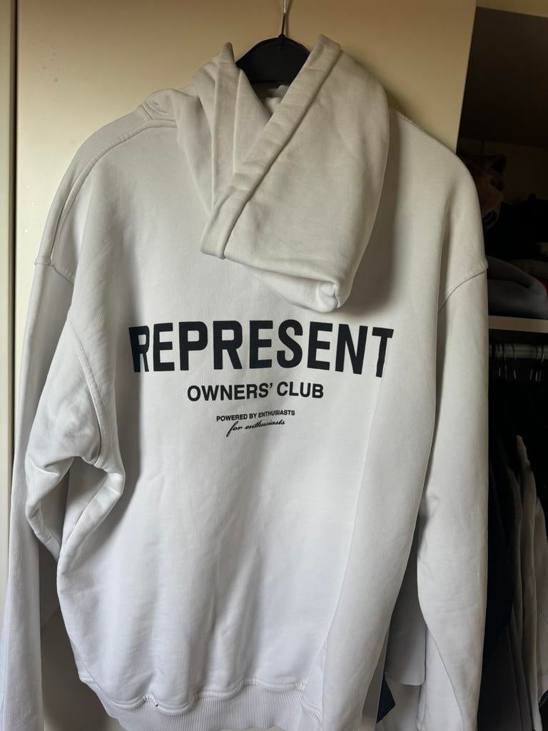 Represent hoodie white, Ophalen of Verzenden, Zo goed als nieuw, Maat 46 (S) of kleiner, Wit
