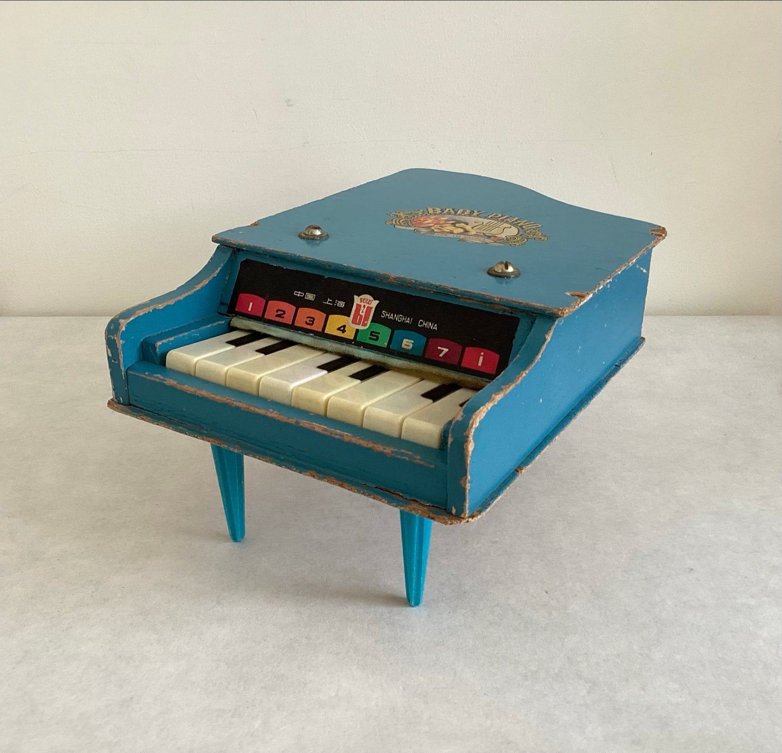 Vintage baby speelgoed piano - op 3 pootjes, Ophalen of Verzenden