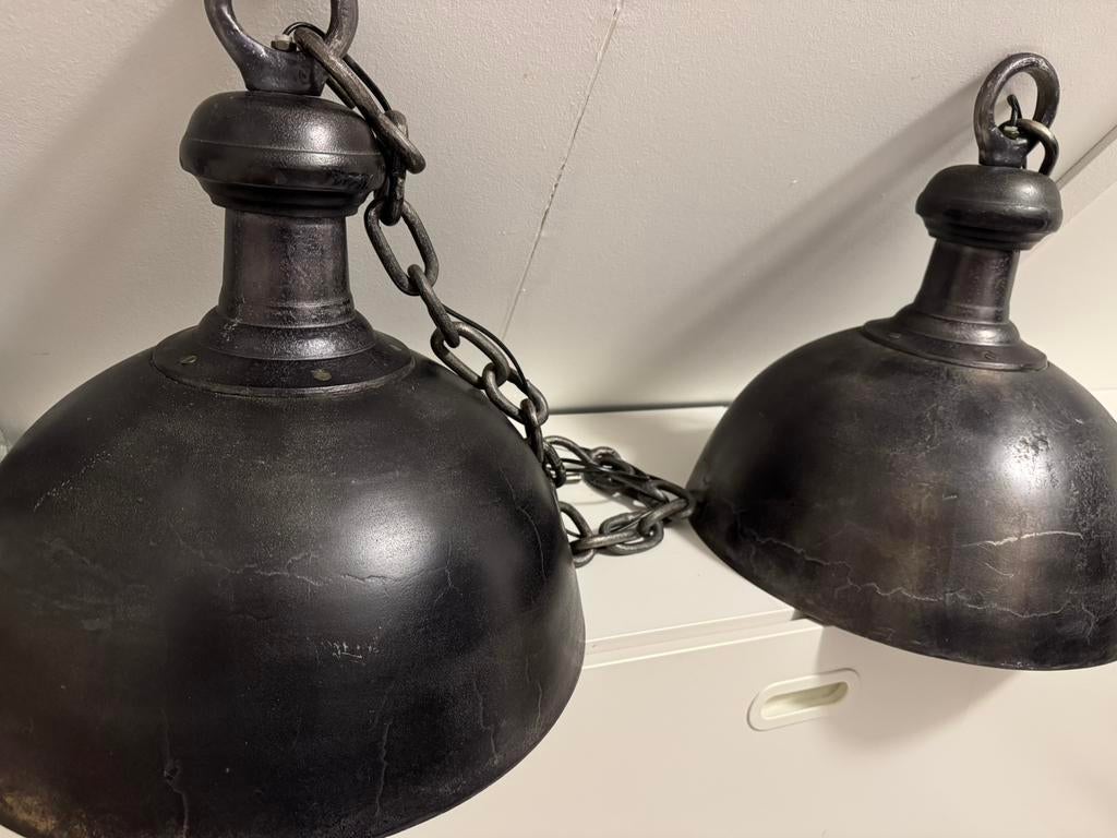 Lampen PTMD zwaar metaal, mat zilveren binnenkant, Ophalen, Zo goed als nieuw, Metaal, Minder dan 50 cm