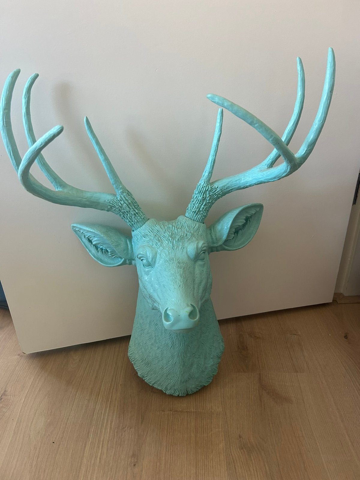 Rendierkop (blauw, kunststoff) voor Kerst!, Ophalen of Verzenden, Zo goed als nieuw, Blauw, Kunststof