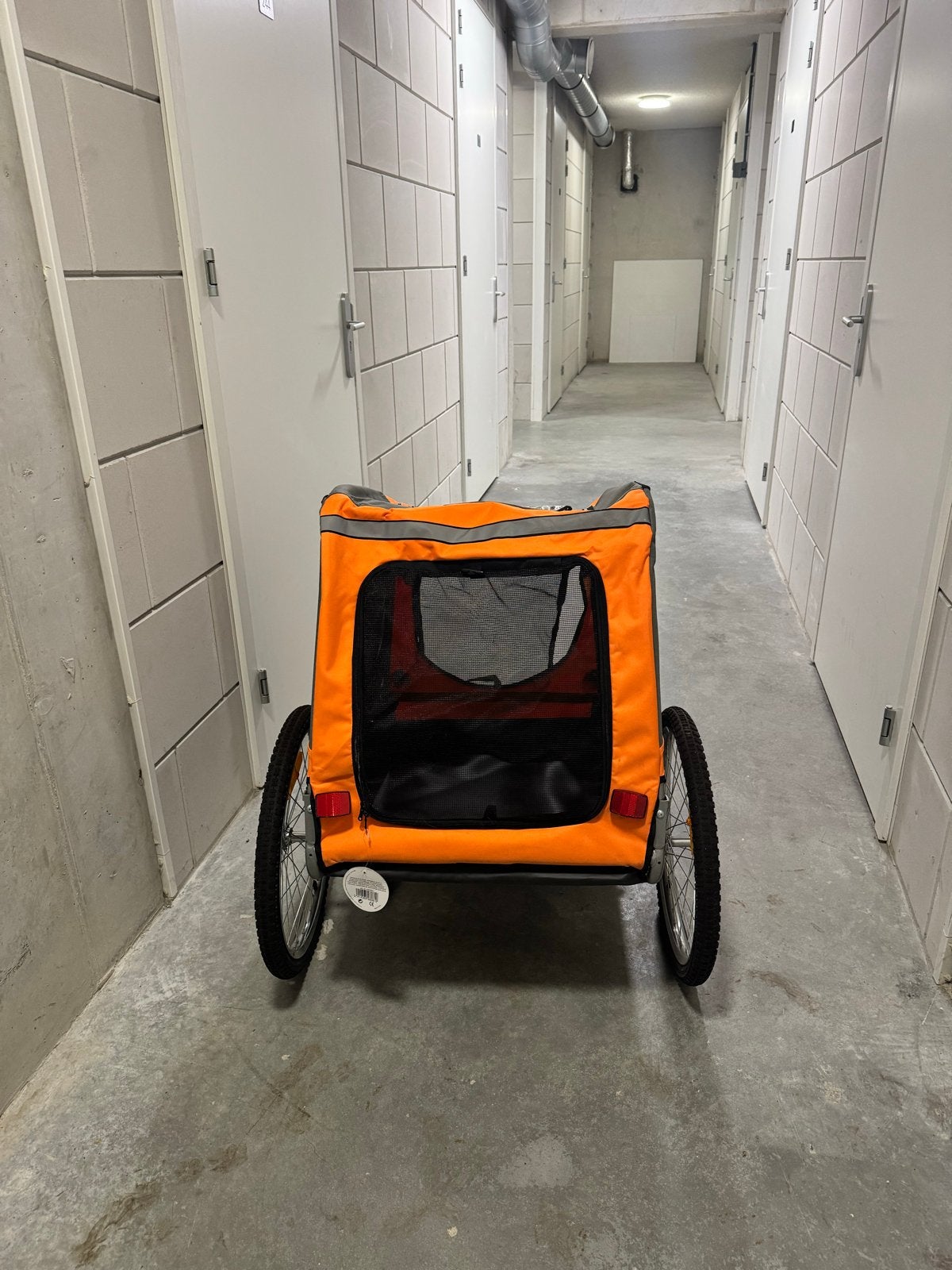 Nieuwe Duvo+ Hondenfietskar - Oranje, Opvouwbaar, Ophalen, Opvouwbaar, Nieuw, 20 tot 40 kg