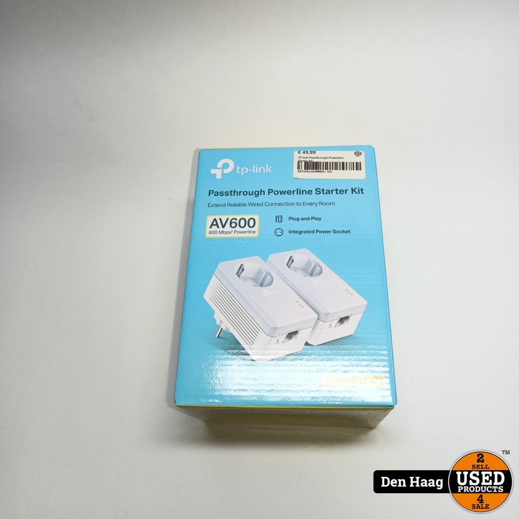 TP-link AV600 Passthrough Powerline Starter Kit | In nieuwst, Computers en Software, Netwerk switches, TP-Link, Gebruikt, Support@tplink.com