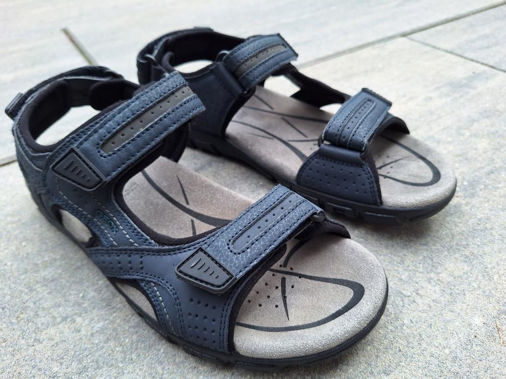 Geox respira sandalen grijs blauw/navy, maat 41 (zgan), Sandalen, Overige kleuren, Ophalen of Verzenden, Zo goed als nieuw