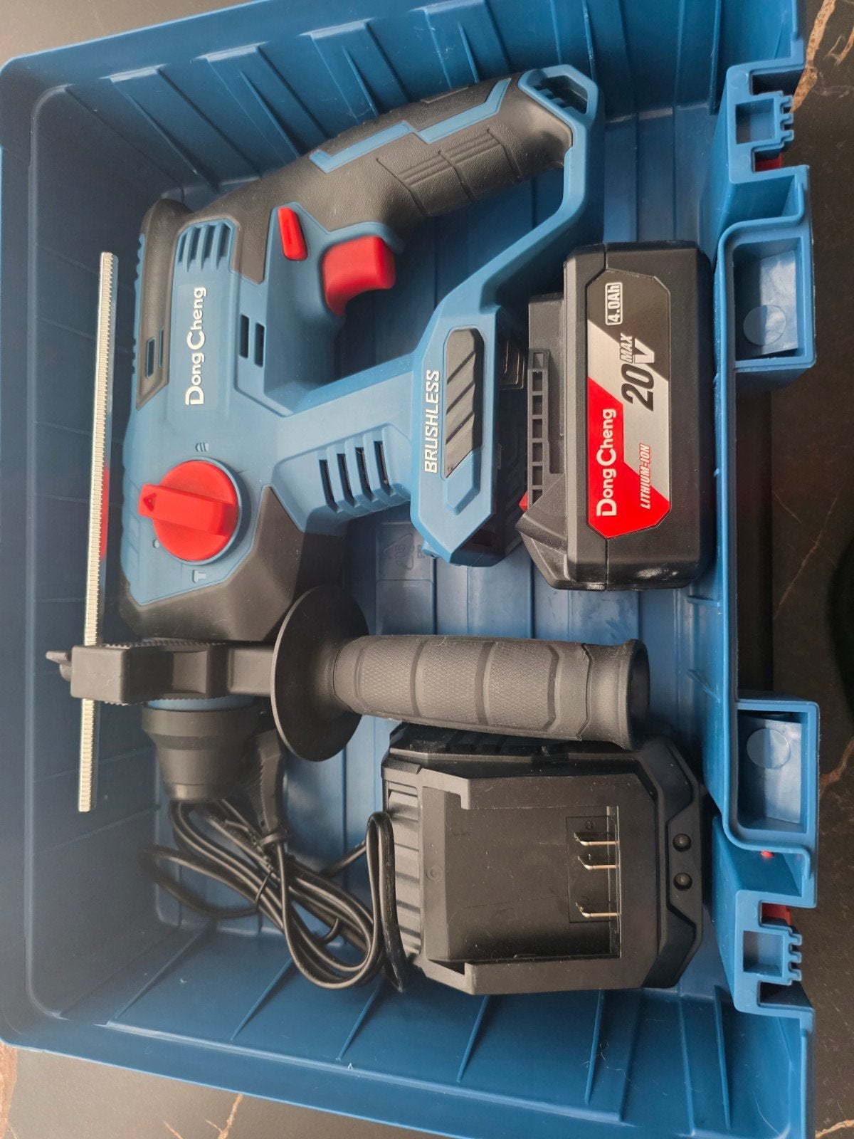 DongCheng 20V borstelloze accu boorhamer set, Ophalen of Verzenden, Nieuw, Boor- en/of Breekhamer