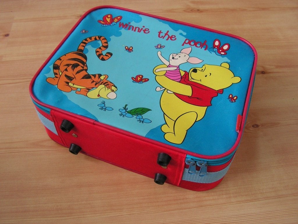 Vintage Disney Winnie the Pooh koffertje Lxbxh=ca 35x28x11cm, Ophalen of Verzenden, Gebruikt, Jongen of Meisje