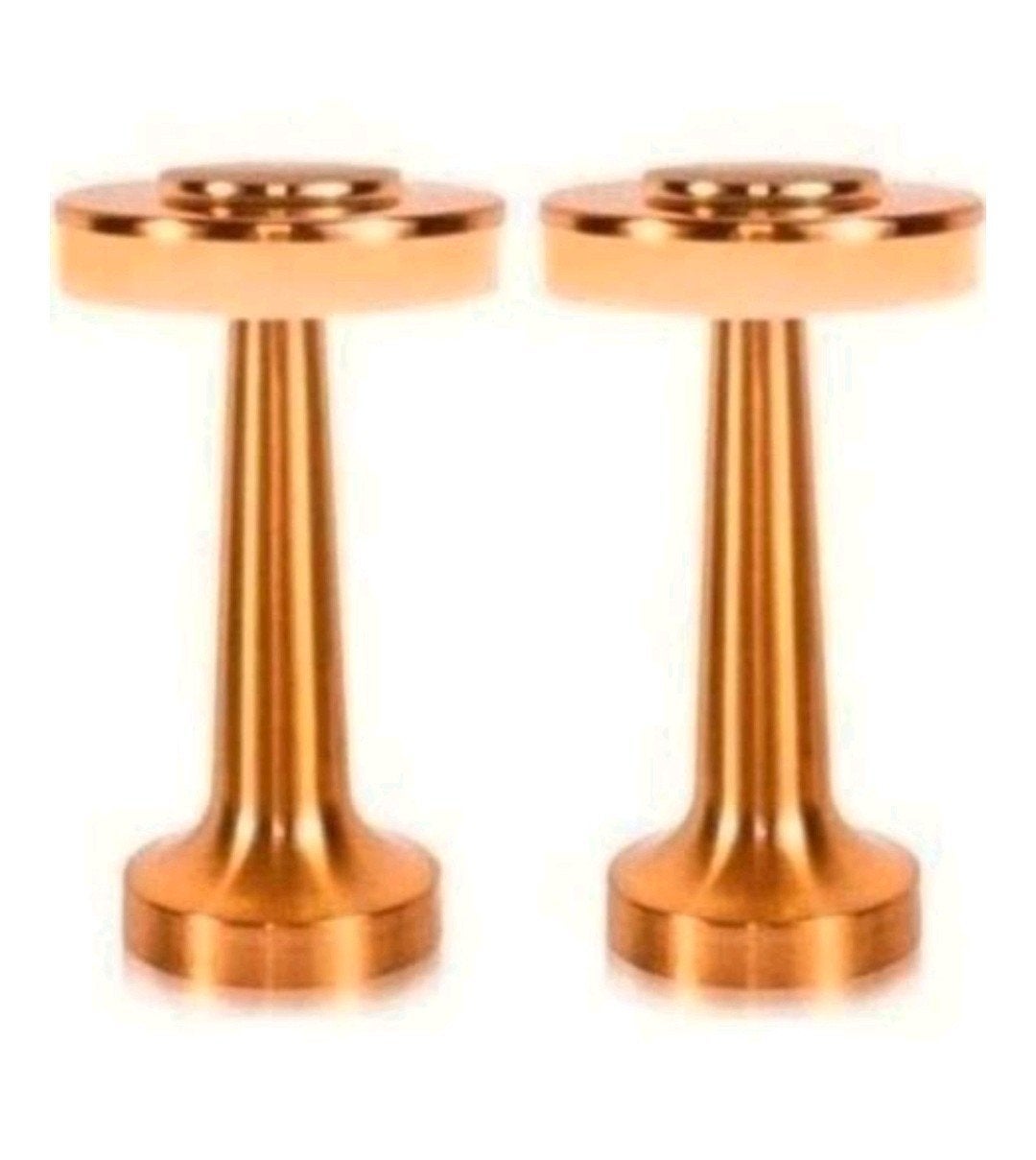 Set van 2 draadloze LED tafellampen - 21 cm hoog, Goud, Nieuw, Ophalen of Verzenden, 21 cm