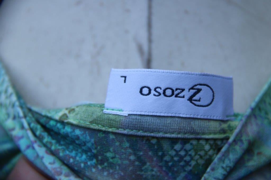 Jurk groen gekleurd Zoso mt L Maxi Vaste prijs, Kleding | Dames, Maat 42/44 (L), Ophalen of Verzenden, Zo goed als nieuw, Zoso