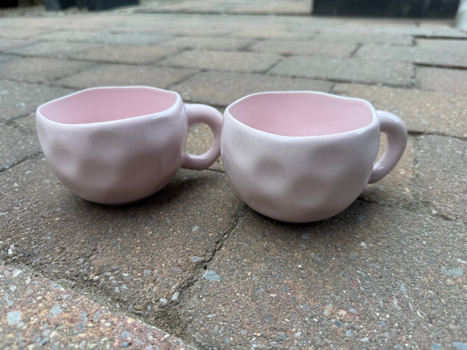 2 roze mokken, Ophalen of Verzenden, Nieuw, Overige merken, Mok