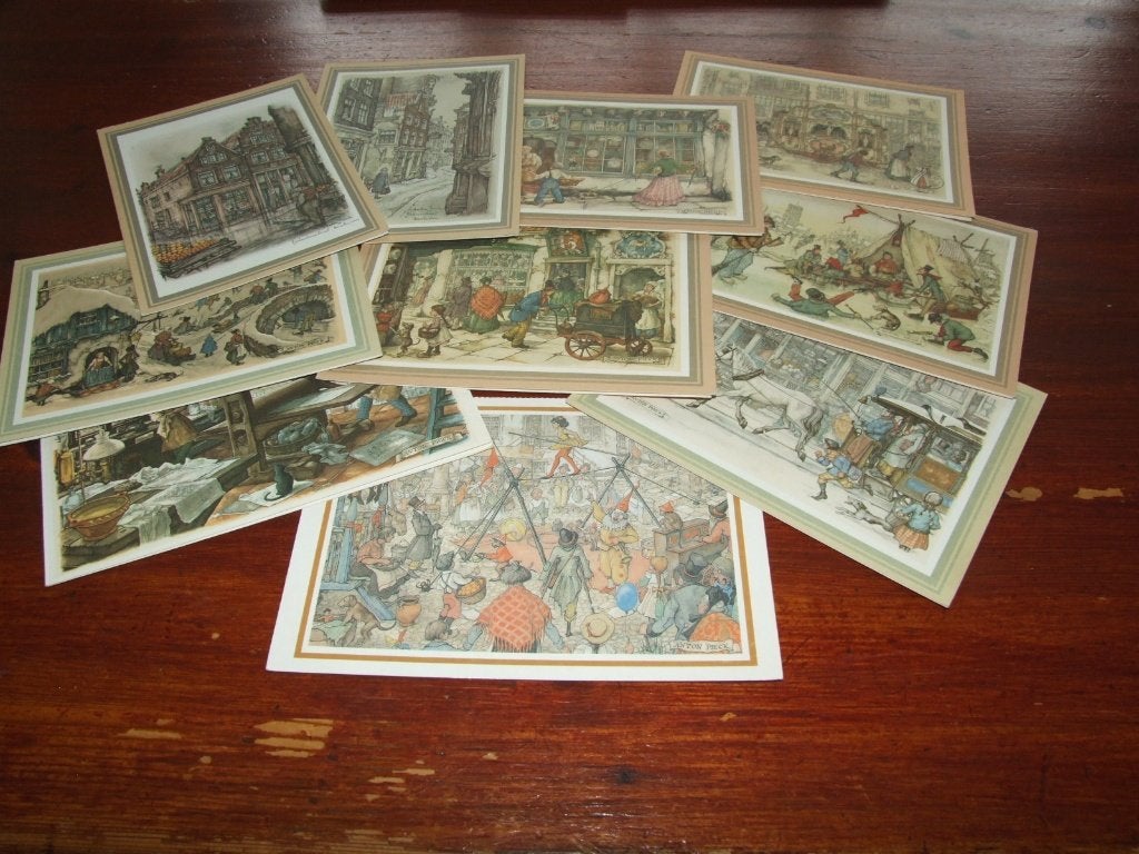 C - ILLUSTRATOR-ANTON PIECK - 10X, Gebruikt, Verzenden, Voor 1940, Prent