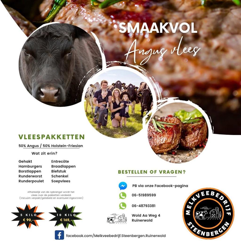 Black angus vleespakketten, Ophalen