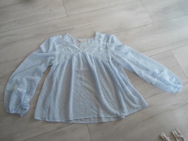 Ckh; Romantische voile top; maat 40, Maat 38/40 (M), Blauw, Ophalen of Verzenden, Zo goed als nieuw