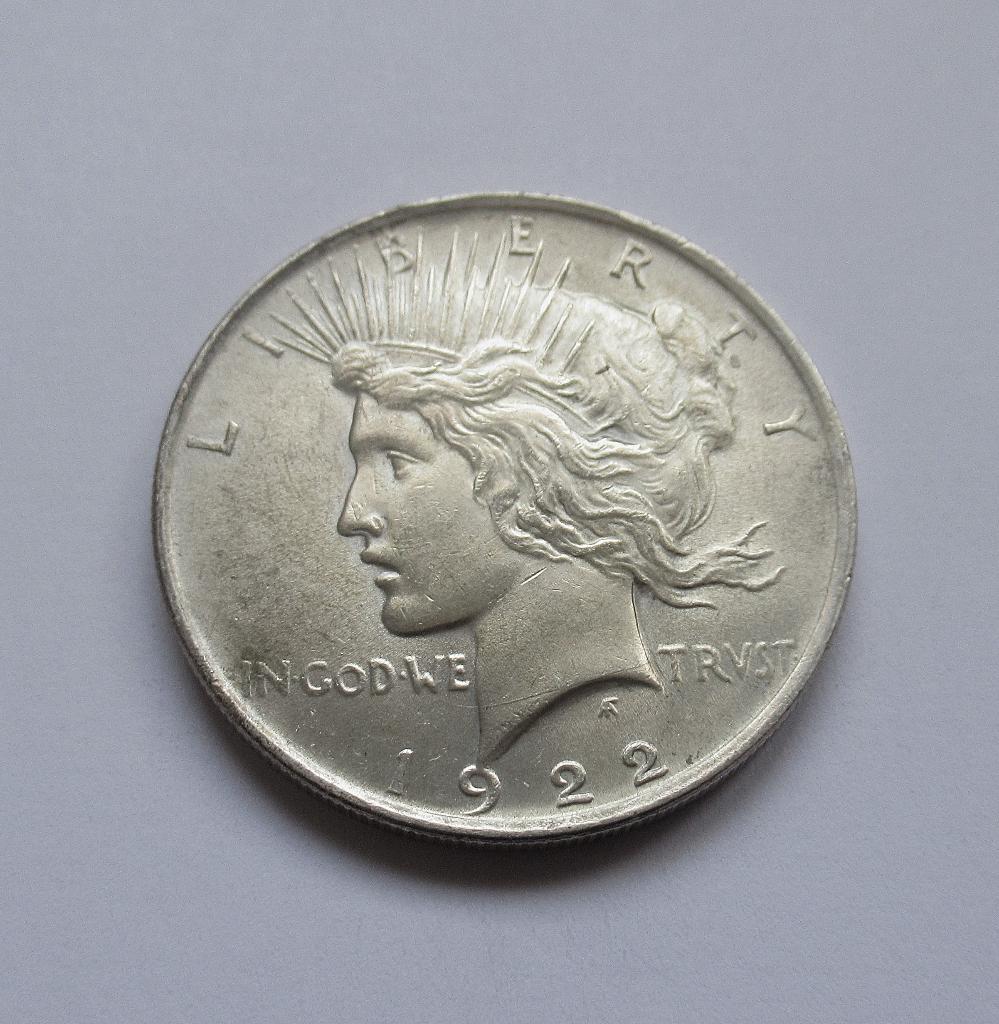 USA 1 dollar 1922, Postzegels en Munten, Munten | Amerika, Verzenden, Noord-Amerika, Zilver